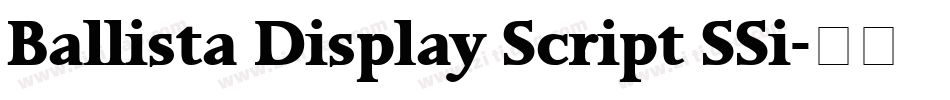 Ballista Display Script SSi字体转换